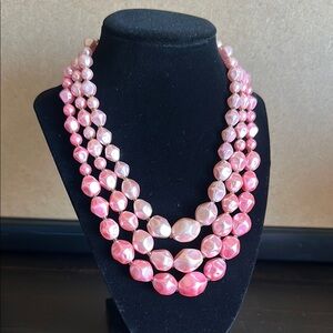 Vintage Pink Multi-Strand Necklace